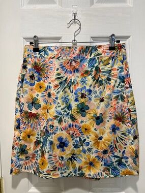 Ripskirt Wrap Skirt Length 2 with pockets, Fleur print, size S